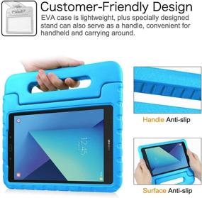 img 2 attached to 🔵 Fintie Case for Samsung Galaxy Tab S3 9.7, Lightweight Shockproof Convertible Handle Stand Kids-Friendly Cover for Samsung Galaxy Tab S3 9.7-Inch Tablet (SM-T820/T825/T827) 2017 Release, Blue