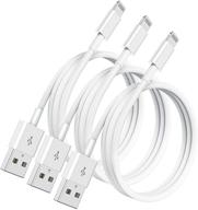 🔌 3 pack apple mfi certified iphone charger 6ft - fast lightning to usb cable for iphone & ipad - long 6 feet charging cord for iphone 12/11 pro/11/xs max/xr/8/7/6s/6/5s/se and ipad/air original (2m) logo
