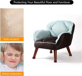 img 1 attached to MAYLAI 36 Pack Chair Leg Covers: Ultimate Protection for Hardwood Floors - Brown, Medium