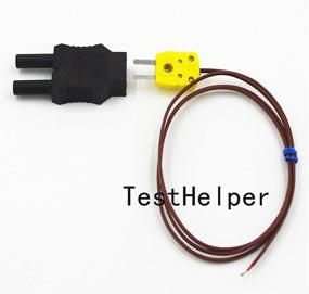 img 1 attached to TestHelper TCAD310 Type K Thermocouple Adapter: Dual Plug 4mm Banana Plugs for Digital Multimeter Meter - Enhance Accuracy and Precision