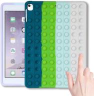 1️⃣ jowhep ipad 8/7 (10.2" 2020/2019) silicone cartoon fun case cover for girls & boys - cute funny kawaii design - compatible with 8th/7th gen - teen-bule green logo