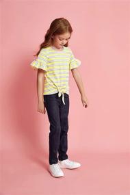 img 3 attached to 🌈 Rainbow Girls' Summer Cotton T-Shirts - Sleeve Tops, Tees & Blouses