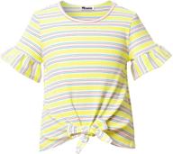 🌈 rainbow girls' summer cotton t-shirts - sleeve tops, tees & blouses logo