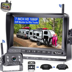 img 4 attached to 📷 High-Definition 1080P Wireless RV Backup Camera with 7 Inch DVR Monitor - Advanced Rear View Observation System for RVs, Trucks, Trailers, and 5th Wheels | Compatible with Furrion Pre-Wired RV | Rohent R9 Adapter Included