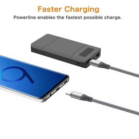 img 1 attached to 2Pack 1Ft USB C к USB C 60W кабель - быстрая зарядка, плетеный нейлоновый шнур для Android Samsung Galaxy S21/S21+/S20+ Ultra, Note 20/10 Ultra, Air 2020, iPad Pro, Google - улучшенная SEO!