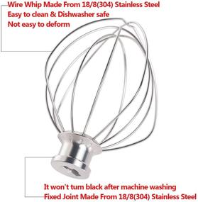 img 2 attached to 🧁 KitchenAid K45WW 6-Wire Whip Attachment: 304 Stainless Steel Whisk for Tilt-Head Stand Mixer - Perfect for Heavy Cream, Cakes, Mayonnaise, and More!