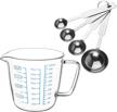measuring cups spoons glass cup logo