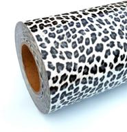 🐆 leopard stellar prints 12" iron on heat transfer vinyl (leopard white) - 3 feet roll logo