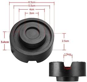 img 1 attached to 🔧 DEDC 2-Pack Universal Slotted Rubber Jack Pad - Frame Rail & Pinch Weld Protector, 6.5cm/2.56inch Diameter