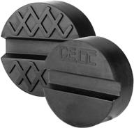 π§ dedc 2-pack universal slotted rubber jack pad - frame rail & pinch weld protector, 6.5cm/2.56inch diameter logo