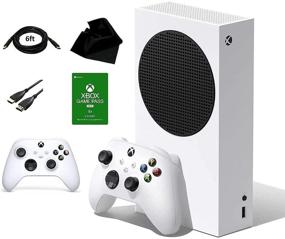 img 4 attached to 🎮 Xbox Series S Dazzling Bundle: Xbox Series S 512GB Console, 2 Wireless Controllers for Xbox, 3-Month Game Pass Code, Kwalicable Accessory Pack