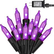 🎃 funpeny 200 led purple halloween fairy lights, 66 ft waterproof string lights with 8 lighting modes, indoor outdoor garden party decorations логотип