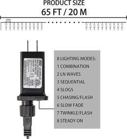 img 3 attached to 🎃 FUNPENY 200 LED Purple Halloween Fairy Lights, 66 FT Waterproof String Lights with 8 Lighting Modes, Indoor Outdoor Garden Party Decorations