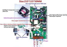 img 1 attached to LIVISN Adjustable DC Power Voltage Converter: AC 110V 220V to DC 0-36V (40V) 0-14A Module - 500W Digital Display - Voltage Regulator Transformer with Cooling Fan
