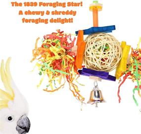 img 1 attached to 🐦 Bonka Bird Toys: Enriching Foraging Star - Vibrant Vine Paper Hangings for Parrot, Parrotlet, Quaker, and Cockatiel