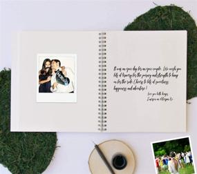 img 3 attached to 📔 Rustic Wedding Guest Book - 90 Pages, 8.5" x 8.5" Softcover - Photo Guest Book for Rustic Wedding Decor - Guest Book Wedding Rustic - Funeral and Memorial Guest Book with Blank Pages (Ivory White)