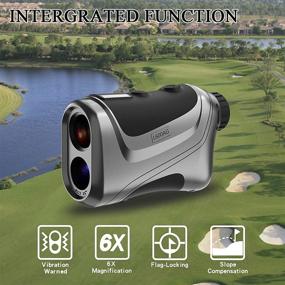 img 2 attached to Golf Rangefinder, Laser Range Finder Golfing 650 Yard Range Flag Lock Pulse Vibration, 6X Magnification, Slope Compensation Wellray L600ag