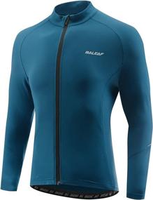 img 4 attached to 🚴 BALEAF Men's Thermal Cycling Jersey - Long Sleeve Fleece Cycling Jacket for Winter, Water Repellent & Windproof - Full Zip, Lightweight Design