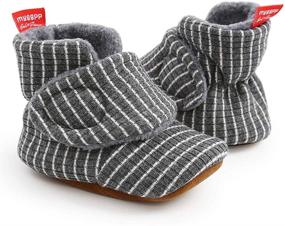 img 2 attached to 👣 Adorable TIMATEGO Newborn Booties: Comfy Slipper Shoes for Toddler Boys