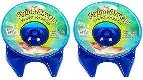 img 4 attached to 🐹 Ultimate Exercise Wheel for Small Pets! Get 2 Packs of Ware Manufacturing Flying Saucer in 5-Inch - Colors May Vary