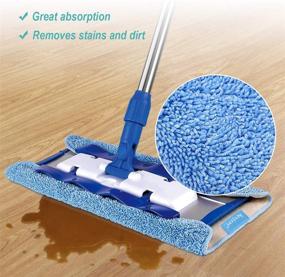 img 1 attached to High-Quality KEEPOW Microfiber Mop Cloth Refills - Pack of 5, Perfect for Double-Sided, Wet & Dry Mopping