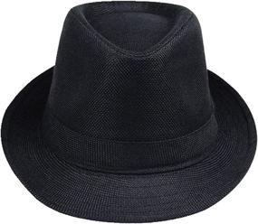 img 1 attached to 🧢 Stylish Solid Color Linen Fedoras for Boys: Must-Have Children's Accessories