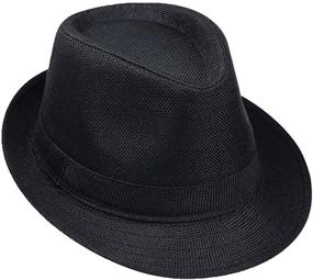 img 2 attached to 🧢 Stylish Solid Color Linen Fedoras for Boys: Must-Have Children's Accessories