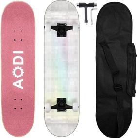 img 4 attached to 🛹 AODI 31 Inch Skateboards: Pro Canadian Maple Wood Cruiser for Beginners, Teens & Adults