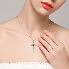 img 3 attached to 🔗 Sterling Silver Celtic Knot Cross Pendant Necklace - Religious Irish Infinity Love Heart - Irish Celtics Jewelry for Women and Girls - Perfect Mother's Day or Birthday Gift