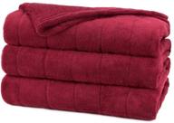 🔴 garnet red king size sunbeam channeled microplush heated electric blanket logo