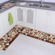 коврик с нескользящей подкладкой carvapet для кухни и столовой логотип