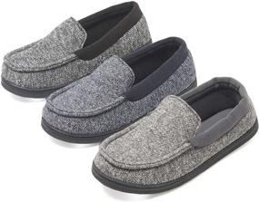 img 3 attached to 👞 Hanes Venetian Moccasin Slippers: Comfortable Protection for Boys' Feet