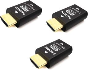 img 4 attached to EVanlak Hdmi Edid Emulator Passthrough Eliminated Emulator Adapter 3Rd Generrtion Work With Mac Thunderbolt To HDMI Switches/Extender/AV Receiver/Video Splitters -1920X1080@59Hz-3Pack