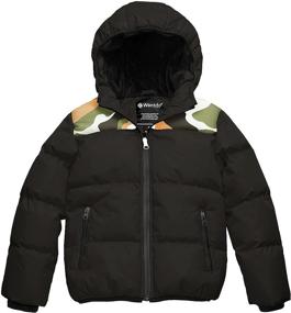 img 4 attached to 🧥 Wantdo Boy's Thicken Padded Puffer Jacket with Hood - Waterproof & Warm Winter Coat