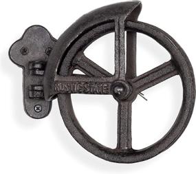 img 2 attached to 🔩 Vintage Industrial Rustic State Summit Wall Mount Rotating Cast Iron Farmhouse Pulley Wheel for Custom Lamp and Fixture Design