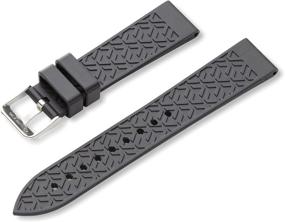 img 2 attached to 🌈 Enhance Your Timepiece with Hadley Roma Rubber Watch Strap: A Splash of Colors for Men's Watches