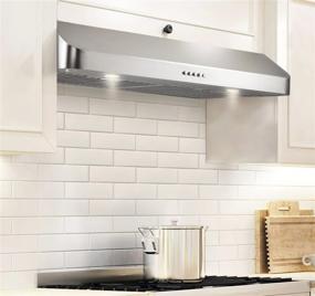 img 3 attached to Powerful and Stylish 30 Inch Under Cabinet Range Hood with Permanent Stainless Steel Filters - Ideal for Kitchen Ventilation