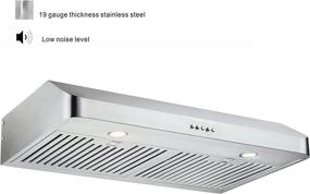 img 2 attached to Powerful and Stylish 30 Inch Under Cabinet Range Hood with Permanent Stainless Steel Filters - Ideal for Kitchen Ventilation