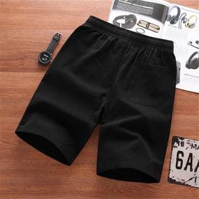 img 2 attached to 👦 Boys' Clothing Summer Shorts with Drawstring, Pockets, and GUNLIRE Brand