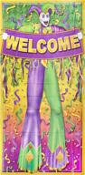 🎉 vibrant mardi gras door cover by beistle: 30-inch by 5-feet celebration accessory logo