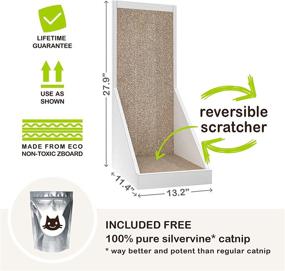 img 3 attached to Eco-Friendly Vertical Standing Cat Scratcher - Tool-Free Assembly, crafted from Sustainable Non-Toxic zBoard Paperboard - Scratch Pad for Cats