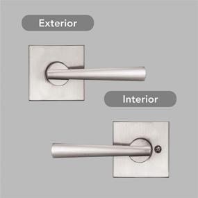 img 3 attached to 🚪 Modern Contemporary Slim Design Baldwin Spyglass Passage Lever Handle in Satin Nickel with Prestige Series, Ideal for Interior Hall or Closet Doors