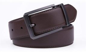 img 2 attached to Genuine Leather Reversible Classic Men's Fashion Belts - Must-Have Accessories