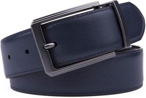 img 1 attached to Genuine Leather Reversible Classic Men's Fashion Belts - Must-Have Accessories