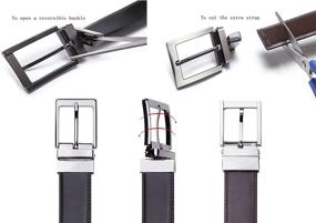 img 3 attached to Genuine Leather Reversible Classic Men's Fashion Belts - Must-Have Accessories