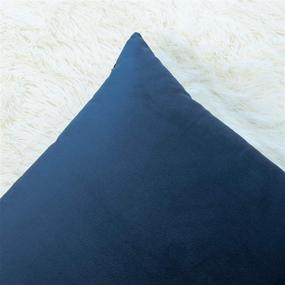 img 1 attached to BeBen Pillow Covers 20x20 - Set of 2 Velvet Throw Pillow Covers for Home Decor, Couch, Bed, Sofa, Bedroom, Car (Dark Blue, 20X20 inch)