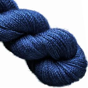 img 3 attached to ✨ Luxurious QUEEN ANNE LACE Yarn: Baby Alpaca & Mulberry Silk Blend. Hand-Dyed in the USA. Three Pack - Sapphire Shade