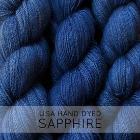 img 2 attached to ✨ Luxurious QUEEN ANNE LACE Yarn: Baby Alpaca & Mulberry Silk Blend. Hand-Dyed in the USA. Three Pack - Sapphire Shade