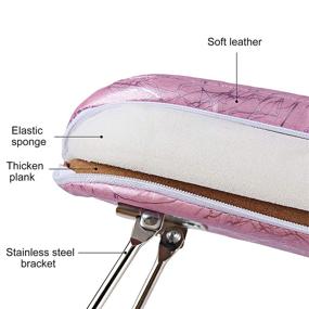 img 1 attached to AORAEM Nail Arm Rest - Stylish Manicure Arm Rest Cushion with Bracket in Plum Pink - Hand Pillow Table Cushion Stand Holder for Nails Art DIY