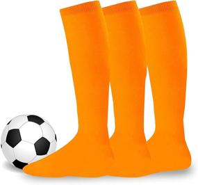 img 2 attached to Get Your Game On with Unisex Athletic Soccer Socks - Cushioned Team Sports Socks Multi-Pack for Youth to Adult